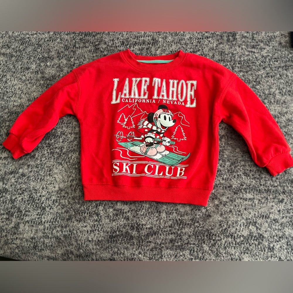 Super Cute Minnie Mouse Lake Tahoe Warm Sweatshirt Size 3T